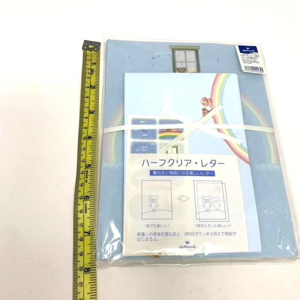 Hallmark Japan Letter Writing Stationery Set Lined Sheets Envelopes Stickers